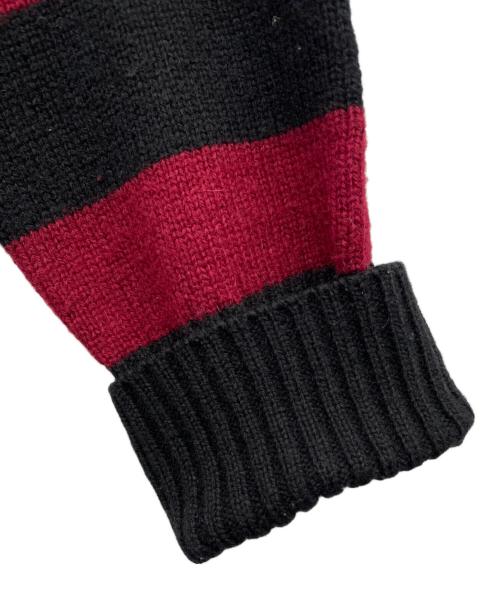 Schott（ショット）Schott (ショット) 厚手ニット レッド×ブラック サイズ:Lの古着・服飾アイテム