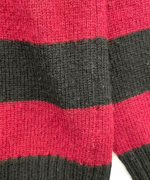 Schott（ショット）Schott (ショット) 厚手ニット レッド×ブラック サイズ:Lの古着・服飾アイテム