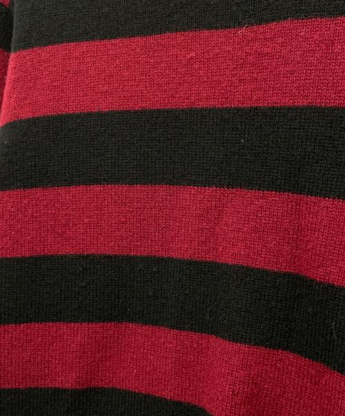 Schott（ショット）Schott (ショット) 厚手ニット レッド×ブラック サイズ:Lの古着・服飾アイテム