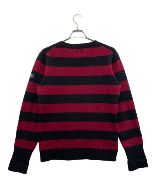 Schott（ショット）Schott (ショット) 厚手ニット レッド×ブラック サイズ:Lの古着・服飾アイテム
