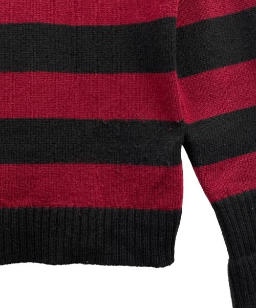 Schott（ショット）Schott (ショット) 厚手ニット レッド×ブラック サイズ:Lの古着・服飾アイテム