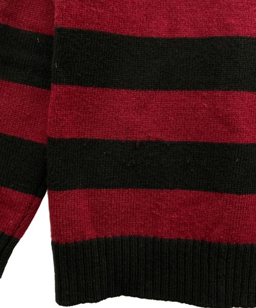 Schott（ショット）Schott (ショット) 厚手ニット レッド×ブラック サイズ:Lの古着・服飾アイテム