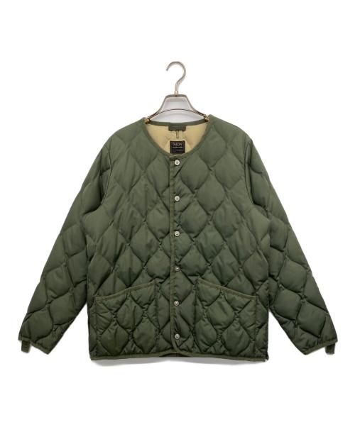 TAION（タイオン）TAION (タイオン) ミリタリー クルーネック ダウンジャケット グリーン サイズ:XLの古着・服飾アイテム