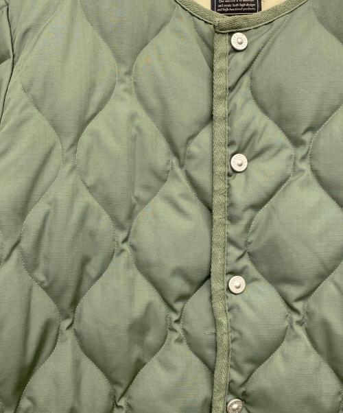 TAION（タイオン）TAION (タイオン) ミリタリー クルーネック ダウンジャケット グリーン サイズ:XLの古着・服飾アイテム