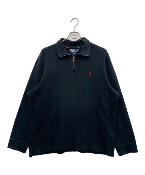 POLO RALPH LAUREN（ポロ・ラルフローレン）POLO RALPH LAUREN (ポロ・ラルフローレン) ハーフジップトレーナー ブラック サイズ:XXLの古着・服飾アイテム