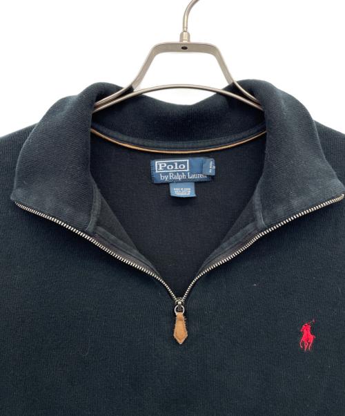 POLO RALPH LAUREN（ポロ・ラルフローレン）POLO RALPH LAUREN (ポロ・ラルフローレン) ハーフジップトレーナー ブラック サイズ:XXLの古着・服飾アイテム