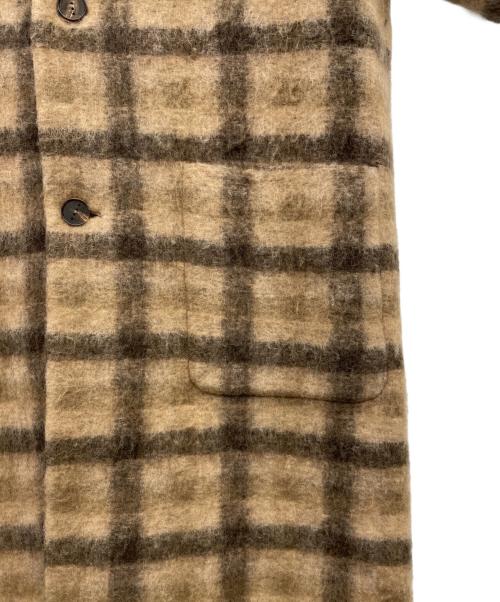 HEVO（イーヴォ）Hevo (イーヴォ) ウールポリエステルステンカラーコート ブラウン サイズ:50 未使用品の古着・服飾アイテム