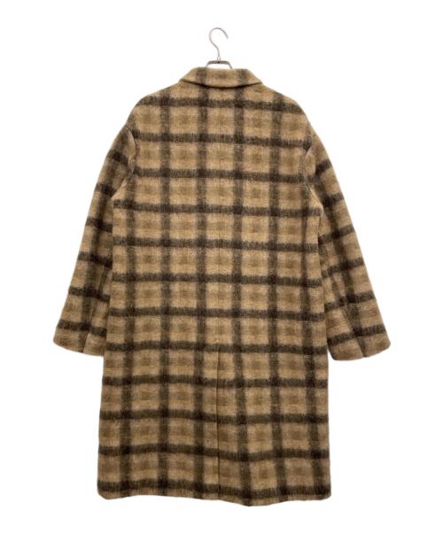 HEVO（イーヴォ）Hevo (イーヴォ) ウールポリエステルステンカラーコート ブラウン サイズ:50 未使用品の古着・服飾アイテム