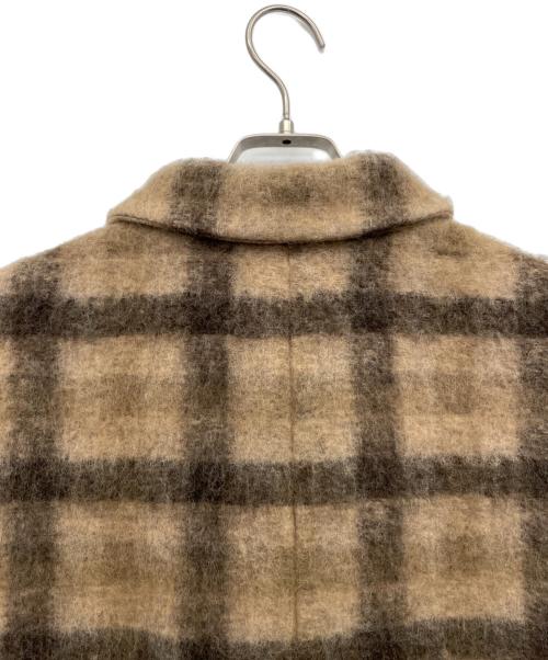 HEVO（イーヴォ）Hevo (イーヴォ) ウールポリエステルステンカラーコート ブラウン サイズ:50 未使用品の古着・服飾アイテム