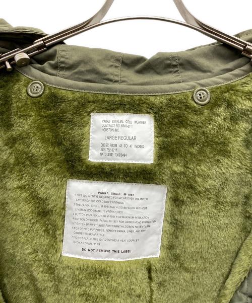 HOUSTON（ヒューストン）HOUSTON (ヒューストン) モッズコート グリーン サイズ:Lの古着・服飾アイテム