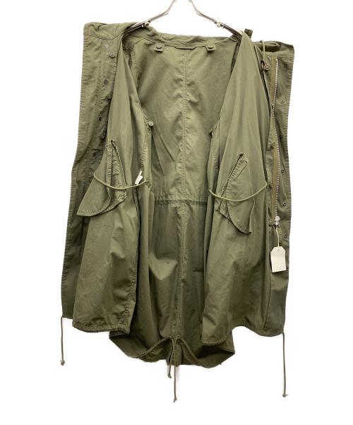 HOUSTON（ヒューストン）HOUSTON (ヒューストン) モッズコート グリーン サイズ:Lの古着・服飾アイテム