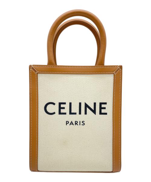 CELINE（セリーヌ）CELINE (セリーヌ) ショルダーバッグ ホワイト×ブラウンの古着・服飾アイテム