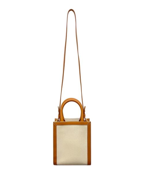 CELINE（セリーヌ）CELINE (セリーヌ) ショルダーバッグ ホワイト×ブラウンの古着・服飾アイテム
