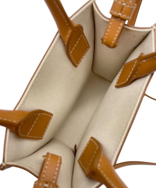 CELINE（セリーヌ）CELINE (セリーヌ) ショルダーバッグ ホワイト×ブラウンの古着・服飾アイテム