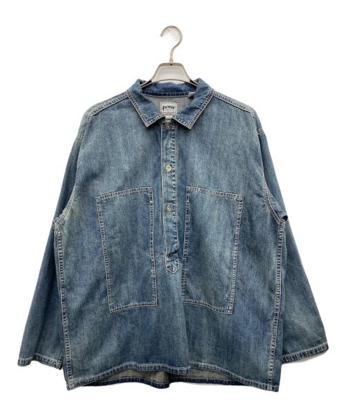 HOUSTON（ヒューストン）HOUSTON (ヒューストン) デニムシャツ ブルー サイズ:XXLの古着・服飾アイテム
