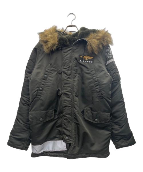ALPHA（アルファ）ALPHA (アルファ) フライトジャケット カーキ サイズ:Lの古着・服飾アイテム