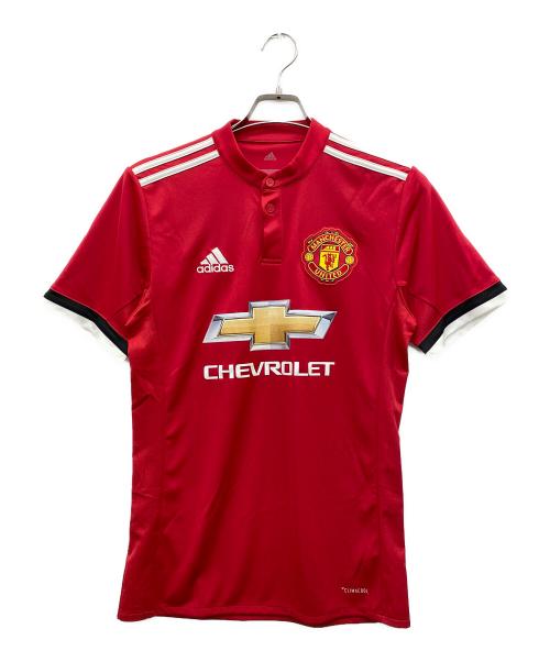 マンチェスターユナイテッド（マンチェスターユナイテッド）マンチェスターユナイテッド (マンチェスターユナイテッド) adidas (アディダス) サッカーユニフォーム サッカーユニフォーム マンチェスターユナイテッド　2017-18 ホーム レッド サイズ:Sの古着・服飾アイテム