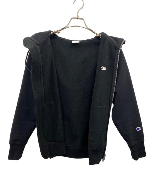 Champion（チャンピオン）Champion (チャンピオン) ストームシェル ジップフーデッドスウェットシャツ ブラック サイズ:Sの古着・服飾アイテム