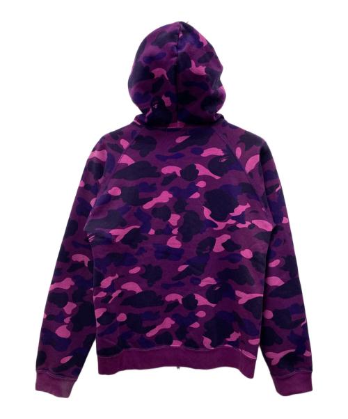 A BATHING APE（ア ベイシング エイプ）A BATHING APE (ア ベイシング エイプ) ジップパーカー パープル サイズ:Mの古着・服飾アイテム