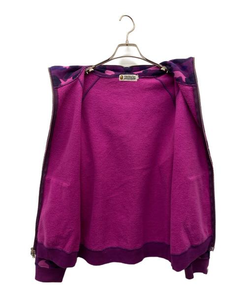 A BATHING APE（ア ベイシング エイプ）A BATHING APE (ア ベイシング エイプ) ジップパーカー パープル サイズ:Mの古着・服飾アイテム