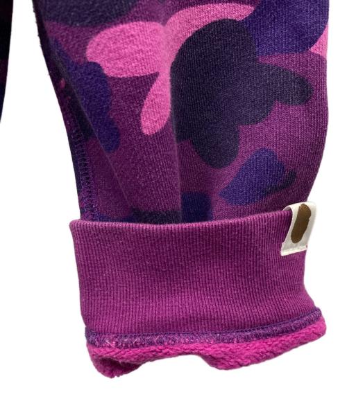 A BATHING APE（ア ベイシング エイプ）A BATHING APE (ア ベイシング エイプ) ジップパーカー パープル サイズ:Mの古着・服飾アイテム