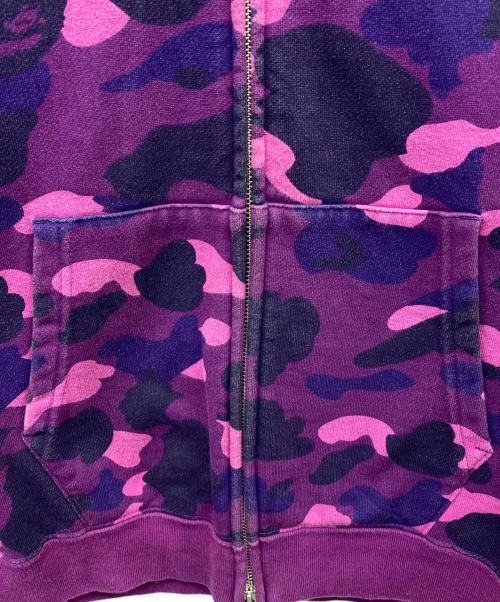 A BATHING APE（ア ベイシング エイプ）A BATHING APE (ア ベイシング エイプ) ジップパーカー パープル サイズ:Mの古着・服飾アイテム