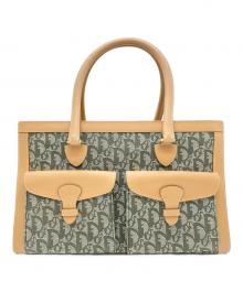 Christian Dior（クリスチャン ディオール）の古着「ハンドバッグ」｜グリーン×ベージュ