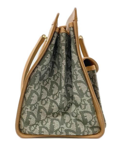 Christian Dior（クリスチャン ディオール）Christian Dior (クリスチャン ディオール) ハンドバッグ グリーン×ベージュの古着・服飾アイテム