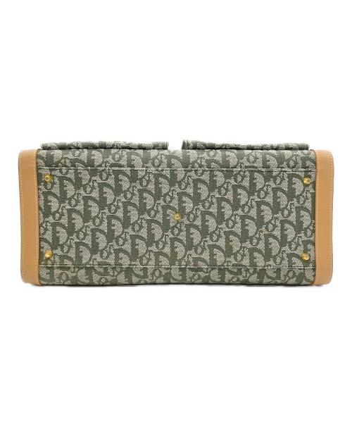 Christian Dior（クリスチャン ディオール）Christian Dior (クリスチャン ディオール) ハンドバッグ グリーン×ベージュの古着・服飾アイテム