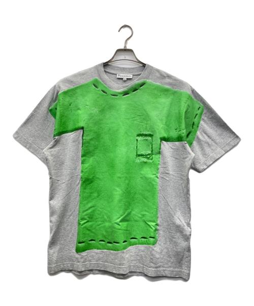 J.W.ANDERSON（ジェイダブリューアンダーソン）J.W.ANDERSON (ジェイダブリューアンダーソン) クレイ トロンプルイユプリントTシャツ グレー サイズ:Ｓの古着・服飾アイテム