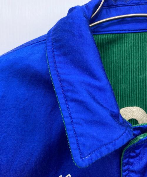 POLO RALPH LAUREN（ポロ・ラルフローレン）POLO RALPH LAUREN (ポロ・ラルフローレン) リバーシブルレターマンジャケット グリーン×ブルー サイズ:Mの古着・服飾アイテム