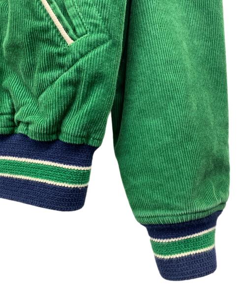POLO RALPH LAUREN（ポロ・ラルフローレン）POLO RALPH LAUREN (ポロ・ラルフローレン) リバーシブルレターマンジャケット グリーン×ブルー サイズ:Mの古着・服飾アイテム