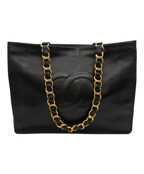 CHANEL（シャネル）CHANEL (シャネル) チェーントートバッグ ブラックの古着・服飾アイテム