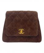 CHANELシャネル）の古着「ショルダーバッグ」｜ブラウン×ゴールド