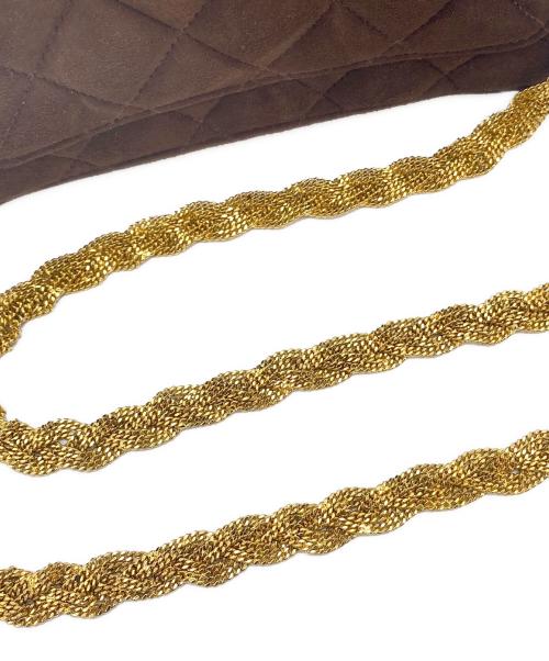 CHANEL（シャネル）CHANEL (シャネル) ショルダーバッグ ブラウン×ゴールドの古着・服飾アイテム