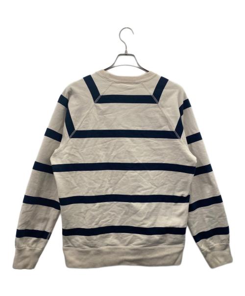 SUPREME（シュプリーム）SUPREME (シュプリーム) クルーネックスウェット ベージュ×ネイビー サイズ:Largeの古着・服飾アイテム