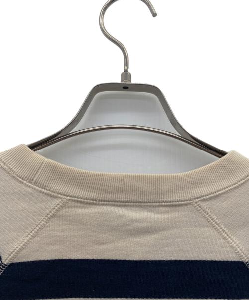 SUPREME（シュプリーム）SUPREME (シュプリーム) クルーネックスウェット ベージュ×ネイビー サイズ:Largeの古着・服飾アイテム