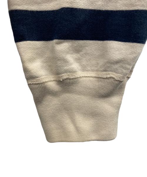 SUPREME（シュプリーム）SUPREME (シュプリーム) クルーネックスウェット ベージュ×ネイビー サイズ:Largeの古着・服飾アイテム