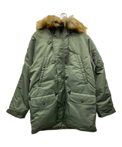 AVIREX（アヴィレックス）AVIREX (アヴィレックス) フライトジャケット オリーブ サイズ:Ｌの古着・服飾アイテム