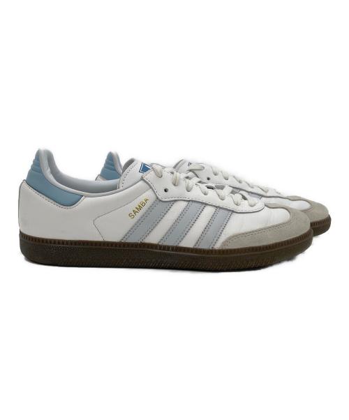adidas（アディダス）adidas (アディダス) SAMBA ホワイト×スカイブルー サイズ:26.5の古着・服飾アイテム