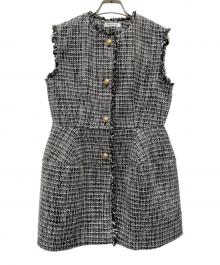 NATURAL BEAUTY BASIC（ナチュラルビューティーベーシック）の古着「ペプラムツイードジレ」｜グレー