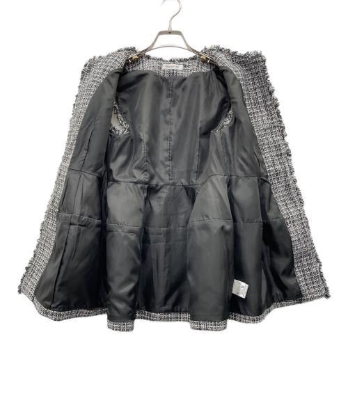 NATURAL BEAUTY BASIC（ナチュラルビューティーベーシック）NATURAL BEAUTY BASIC (ナチュラルビューティーベーシック) ペプラムツイードジレ グレー サイズ:Ｓの古着・服飾アイテム