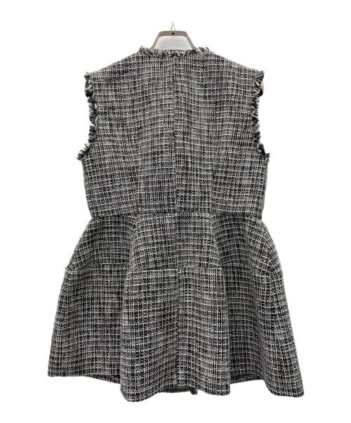 NATURAL BEAUTY BASIC（ナチュラルビューティーベーシック）NATURAL BEAUTY BASIC (ナチュラルビューティーベーシック) ペプラムツイードジレ グレー サイズ:Ｓの古着・服飾アイテム