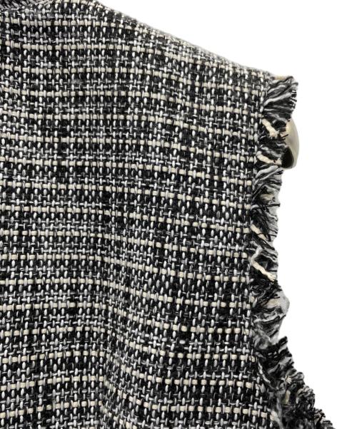 NATURAL BEAUTY BASIC（ナチュラルビューティーベーシック）NATURAL BEAUTY BASIC (ナチュラルビューティーベーシック) ペプラムツイードジレ グレー サイズ:Ｓの古着・服飾アイテム