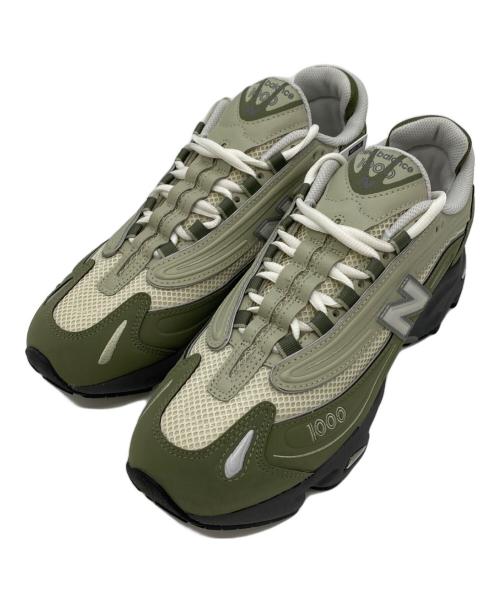 NEW BALANCE（ニューバランス）NEW BALANCE (ニューバランス) ローカットスニーカー オリーブ×ホワイト サイズ:26.5の古着・服飾アイテム
