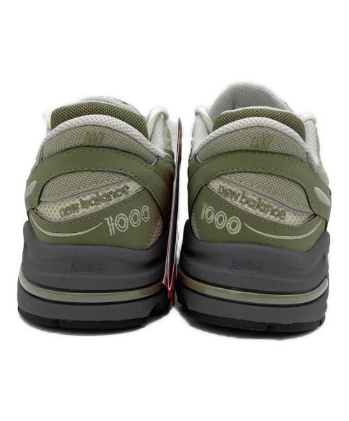 NEW BALANCE（ニューバランス）NEW BALANCE (ニューバランス) ローカットスニーカー オリーブ×ホワイト サイズ:26.5の古着・服飾アイテム