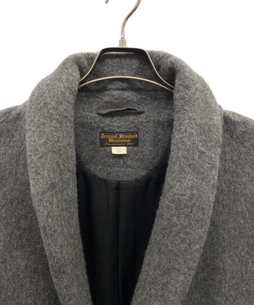 J.S HOMESTEAD（ジャーナルスタンダード ホームステッド）J.S HOMESTEAD (ジャーナルスタンダード ホームステッド) ノーカラーコート グレー サイズ:Mの古着・服飾アイテム