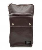 PORTERポーター）の古着「スリングショルダーバッグ」｜ブラウン