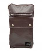 PORTERポーター）の古着「スリングショルダーバッグ」｜ブラウン