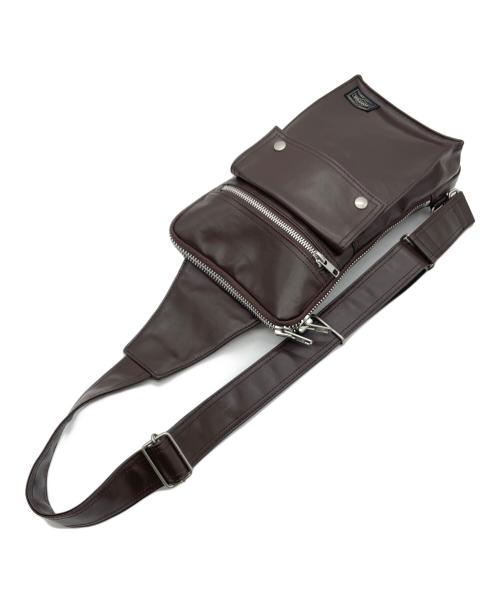 PORTER（ポーター）PORTER (ポーター) スリングショルダーバッグ ブラウンの古着・服飾アイテム